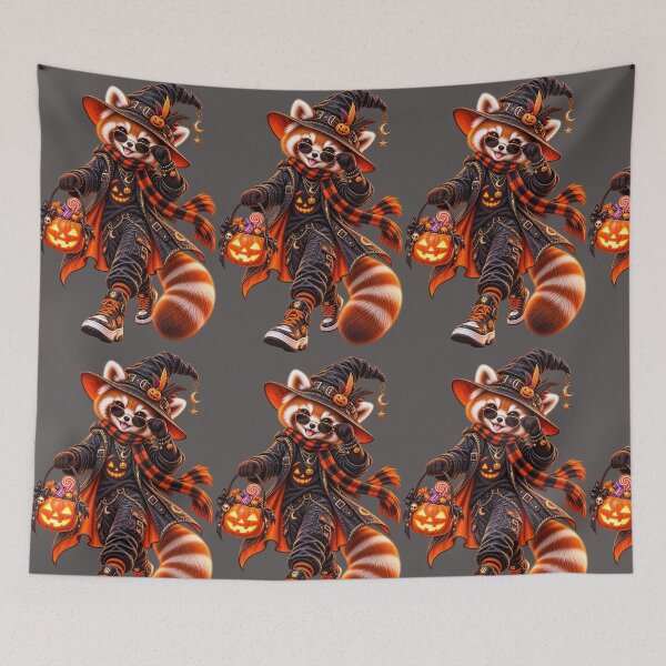 Item preview, Badass Red Panda Witch Halloween Urban Costume Art designed and sold by CSterling11.