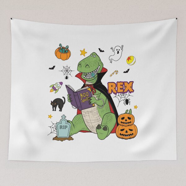 Item preview, Spooky Dinosaur Wizard Halloween Adventure Illustration designed and sold by TracyWall90783.