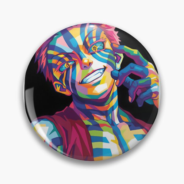 Item preview, Akaza Pop Art Print – Vibrant Demon Slayer Anime Wall Art | ⭐⭐⭐⭐⭐ designed and sold by barchiedreams.