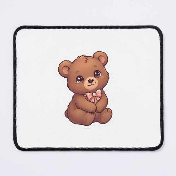 Item preview, Adorable Fluffy Teddy Bear with Cute Bow - Kawaii Animal  designed and sold by PixelVibes32.
