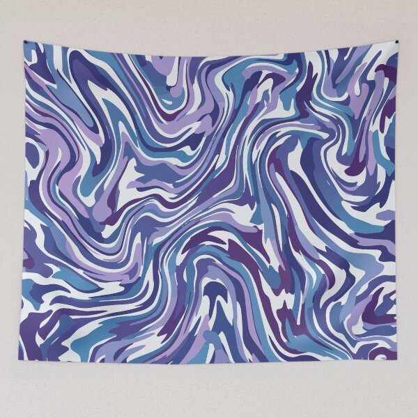 Item preview, Adversarial Blue Marble Swirl Glitch | Fluid Digital Art Pattern designed and sold by Uglyandcute.