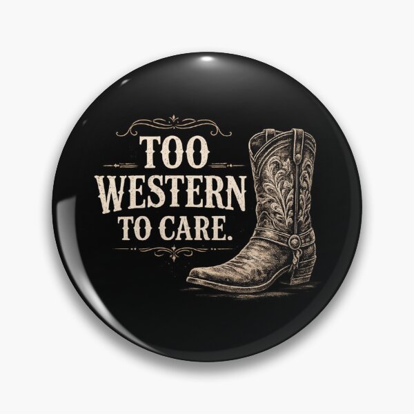 Item preview, Too Western To Care Vintage Cowboy Boot Graphic for Dark Apparel designed and sold by Anyshca.