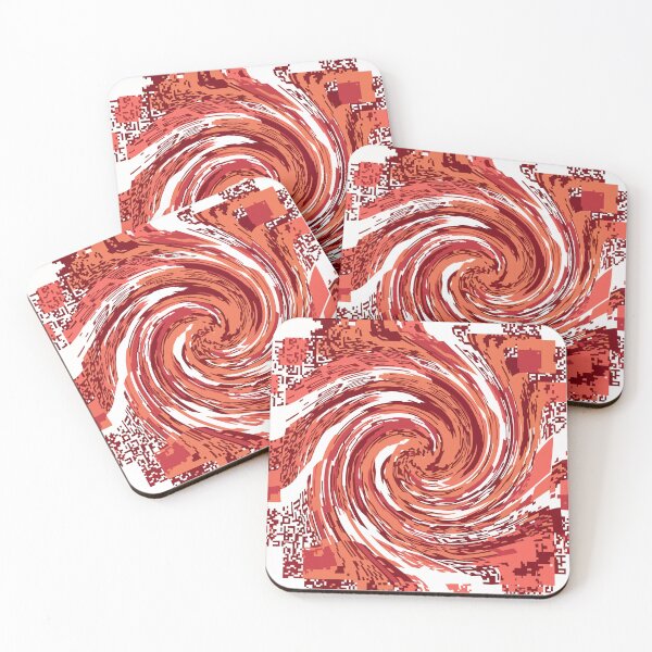 Item preview, Adversarial Red Swirl Glitch Vortex | Bold Abstract Data Art designed and sold by Uglyandcute.