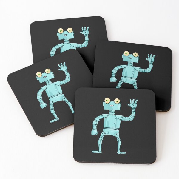 Item preview, Cute Cartoon Robot Waving Blue Funny Character designed and sold by chaaval.