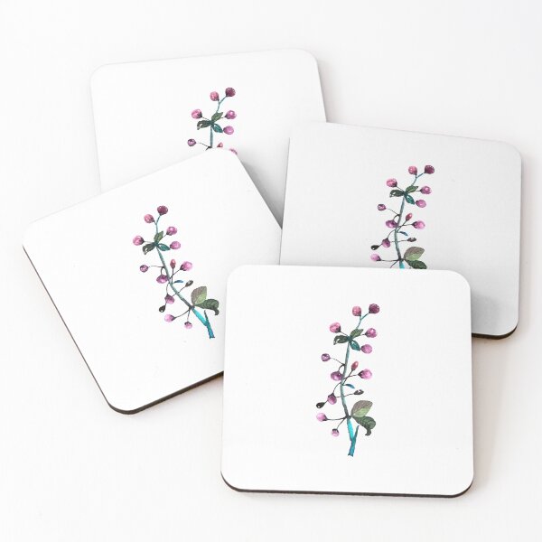 Item preview, Pink Berry Botanical Branch Watercolour designed and sold by ArithraStudio.