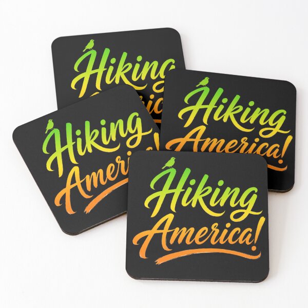 Item preview, Hiking America – Colorful Outdoor Adventure Brush Lettering designed and sold by The-Drip-Studio.