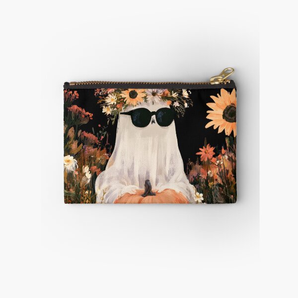 Item preview, Floral Ghost with Pumpkin – Cozy Boho Halloween designed and sold by KAM-KAM-STORE.