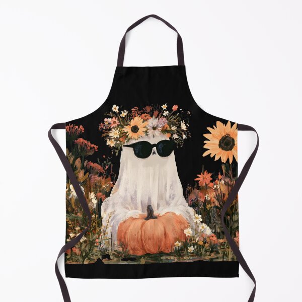 Item preview, Floral Ghost with Pumpkin – Cozy Boho Halloween designed and sold by KAM-KAM-STORE.