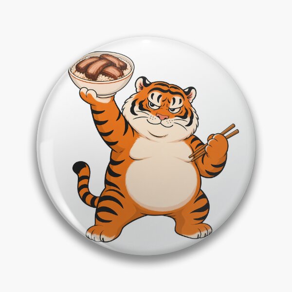Item preview, Chubby Tiger Raising Char Siu Rice Bowl designed and sold by aigcx.