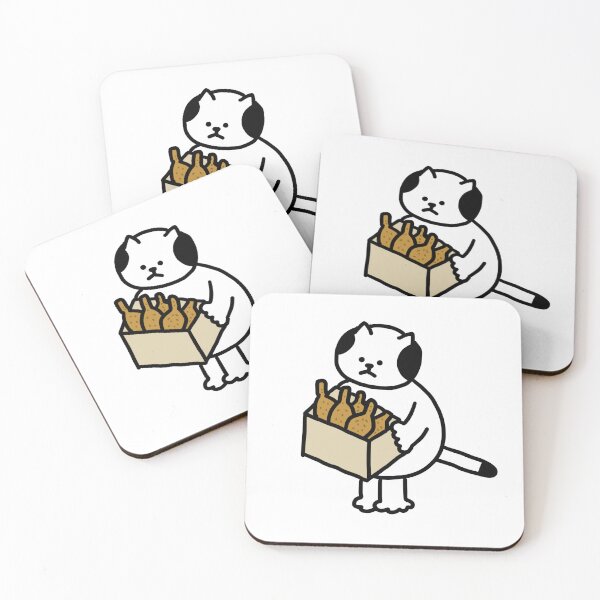 Artikelvorschau, Eine Katze hält eine Hühnerbox entworfen und verkauft von superbaechoo.