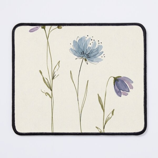 Item preview, Three Wildflowers – Minimal Botanical Line Art Illustration designed and sold by Zaramodo.
