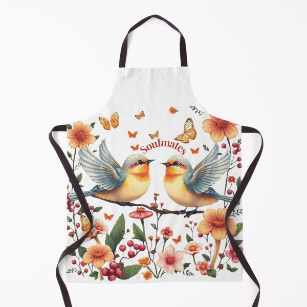Item preview, Soulmates Birds and Flowers – Whimsical Nature Art designed and sold by GehanPrints.