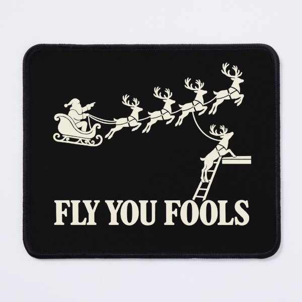 Item preview, Overthinker Reindeer Ladder Christmas Humor designed and sold by POD DYNASTY | Original Print On Demand T-Shirt Graphics.