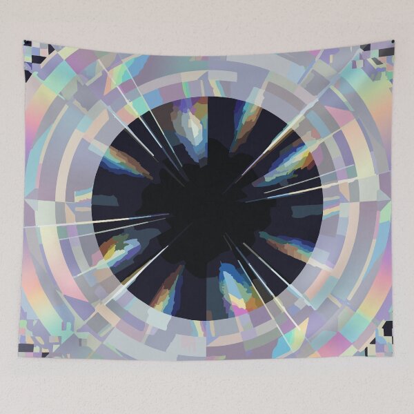 Item preview, Adversarial Rainbow Glitch Tunnel | AI Vortex Data Art Design designed and sold by Uglyandcute.