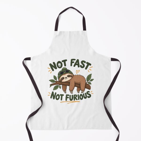 Item preview, Funny Sloth Not Fast Not Furious Cute Animal Illustration Graphic designed and sold by ucpstudio.