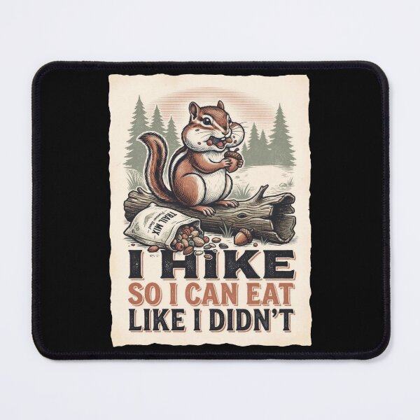 Item preview, Funny Hiking Chipmunk Outdoor Illustration designed and sold by Paolo-Bandal.