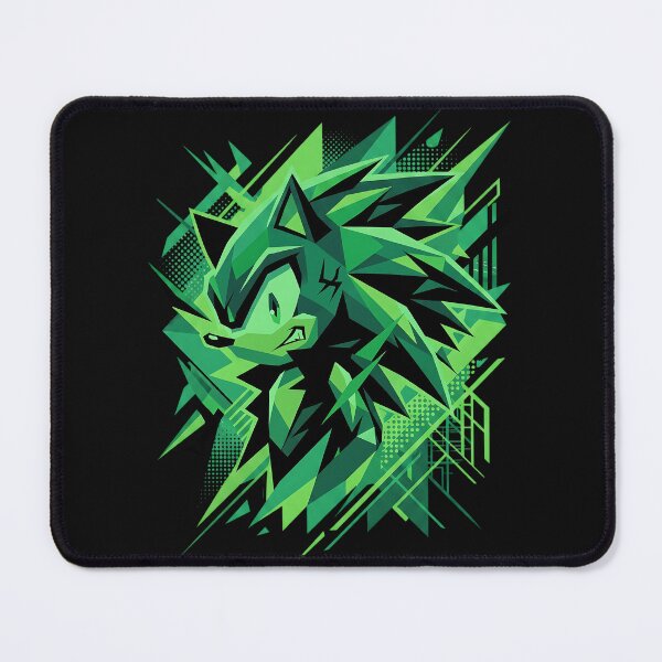 Item preview, Geometric Green Hedgehog Abstract Speed Art Neko designed and sold by CuteKats.