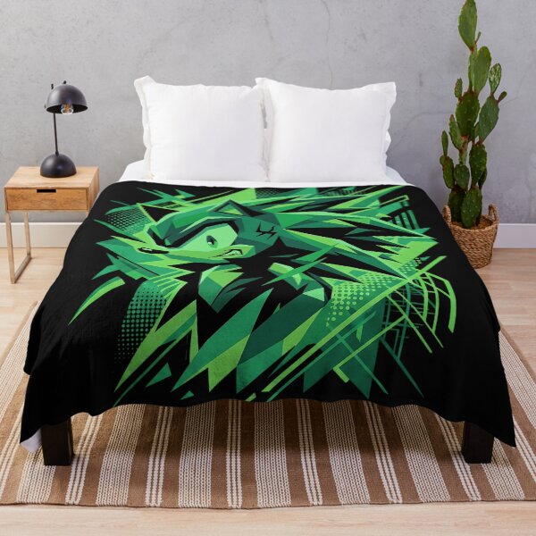 Item preview, Geometric Green Hedgehog Abstract Speed Art Neko designed and sold by CuteKats.