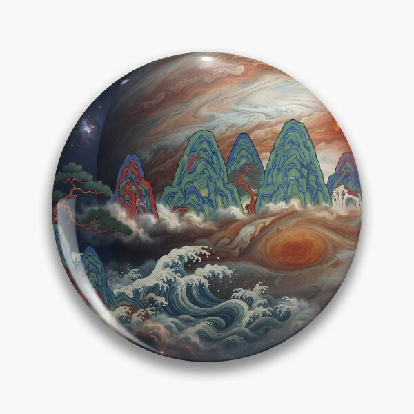 Item preview, Jovian Peaks: The Cosmic Irwolobongdo - Sun, Moon, and Storms designed and sold by SOOstudio73.
