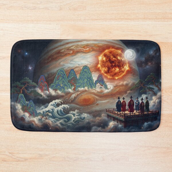 Item preview, Jovian Peaks: The Cosmic Irwolobongdo - Sun, Moon, and Storms designed and sold by SOOstudio73.