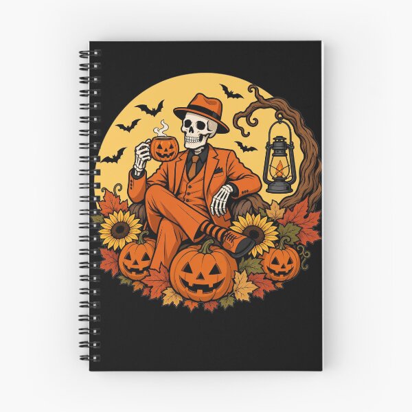 Item preview, Halloween Skeleton Pumpkin Harvest Spooky Autumn Fall designed and sold by clothesy7.