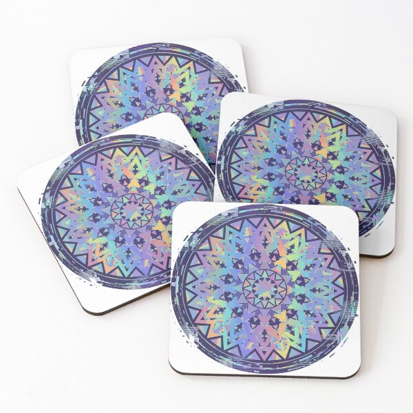 Item preview, Adversarial Purple Glitch Mandala | Cyberpunk Geometric Art Design designed and sold by Uglyandcute.