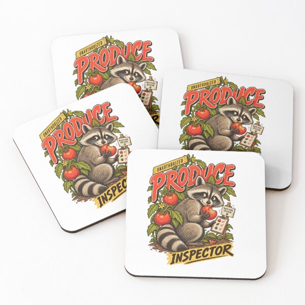 Item preview, Unauthorized Produce Inspector Funny Raccoon Gardener designed and sold by Doodle Souq.
