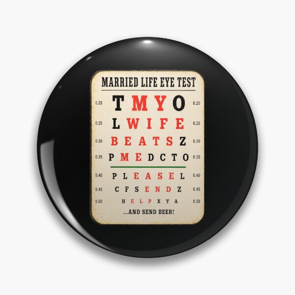 Item preview, married life eye test funny couples quote wall art designed and sold by ROUX-ART.