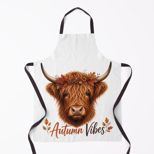 Item preview, Autumn Vibes Highland Cow designed and sold by Wild Ink Studio by Barbara.