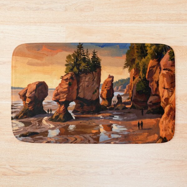 Item preview, Hopewell Rocks at Low Tide Bay of Fundy designed and sold by RedPeaStudio.