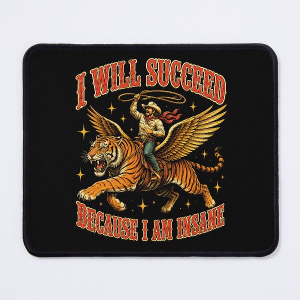 Item preview, cowboy Vintage Rodeo Graphic With Winged Tiger Rider designed and sold by ROUX-ART.