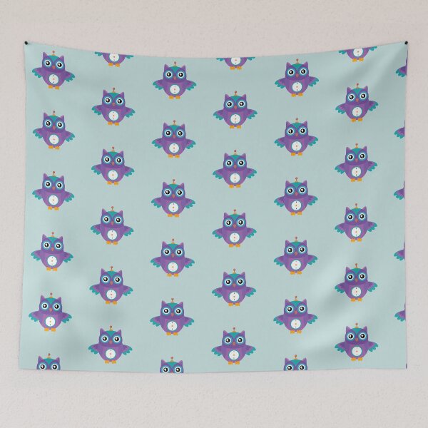 Item preview, Cute Robot Owl Colorful Mechanical Bird Illustration designed and sold by ElenMart.