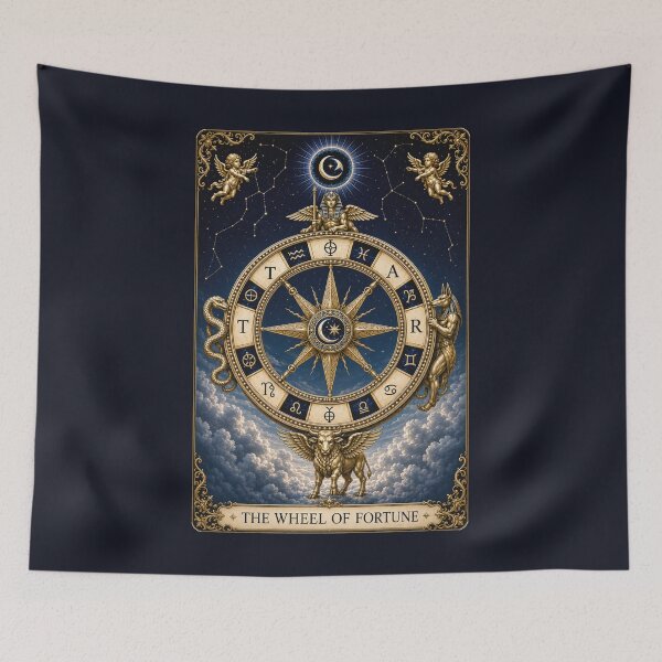 Item preview, Wheel of Fortune Tarot Zodiac Celestial Occult Mysticism designed and sold by MythicMood.