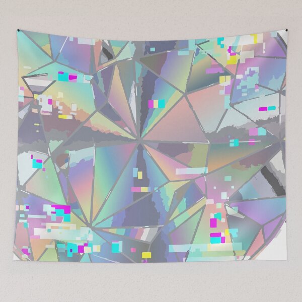 Item preview, Adversarial Rainbow Holographic Glitch Circle | Prism AI Pattern Art designed and sold by Uglyandcute.