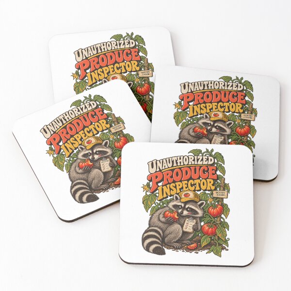 Item preview, Unauthorized Produce Inspector Funny Raccoon Gardener designed and sold by Doodle Souq.