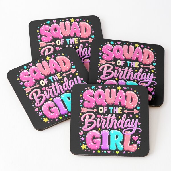 Item preview, Squad of the Birthday Girl Cute Pink Balloon Letter Art designed and sold by ROUX-ART.