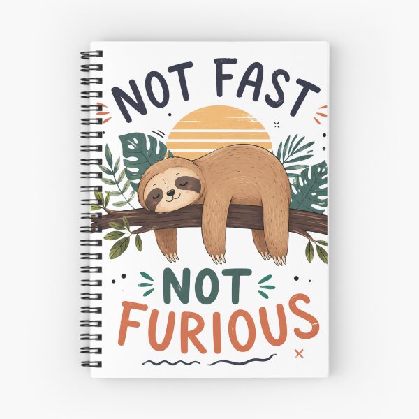 Item preview, Not Fast Not Furious Cute Anima Illustrationl designed and sold by ucpstudio.