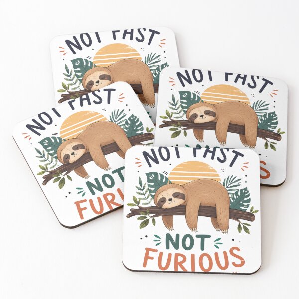 Item preview, Not Fast Not Furious Cute Anima Illustrationl designed and sold by ucpstudio.