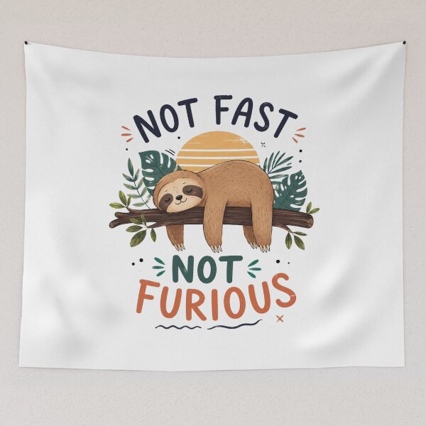 Item preview, Not Fast Not Furious Cute Anima Illustrationl designed and sold by ucpstudio.