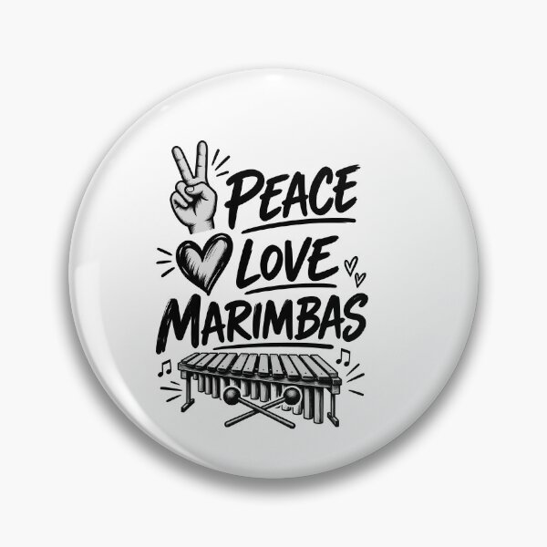 Item preview, Peace Love Marimbas – Marimba Player Percussionist Gift designed and sold by Lozarux.