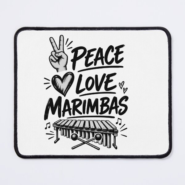 Item preview, Peace Love Marimbas – Marimba Player Percussionist Gift designed and sold by Lozarux.