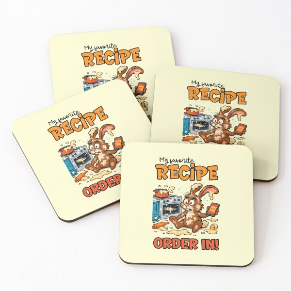 Item preview, My Favorite Recipe Order In Funny Cooking Fail Bunny Foodie Quote designed and sold by NookMerch97 .