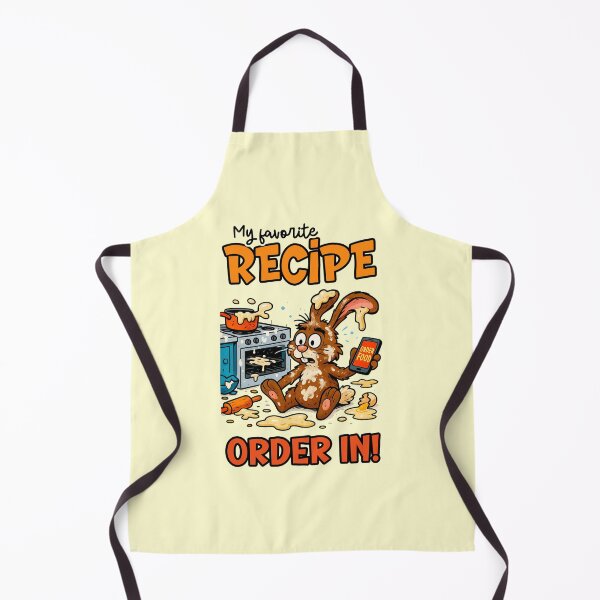 Item preview, My Favorite Recipe Order In Funny Cooking Fail Bunny Foodie Quote designed and sold by NookMerch97 .