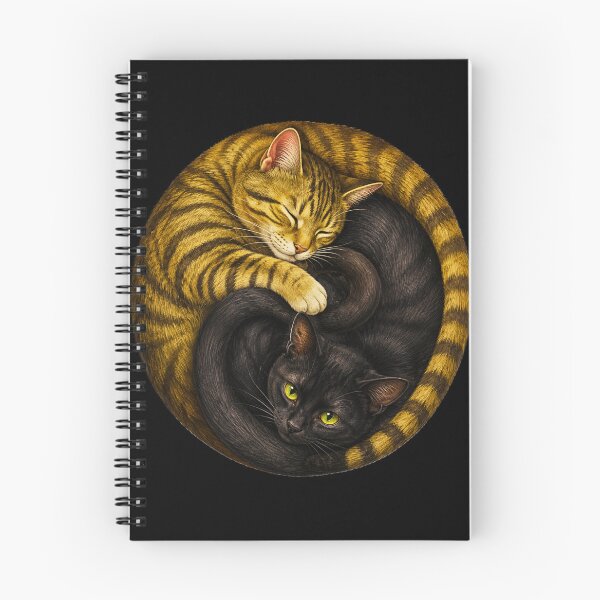 Item preview, cat lovers cuddling cats in yin yang circle art designed and sold by ROUX-ART.