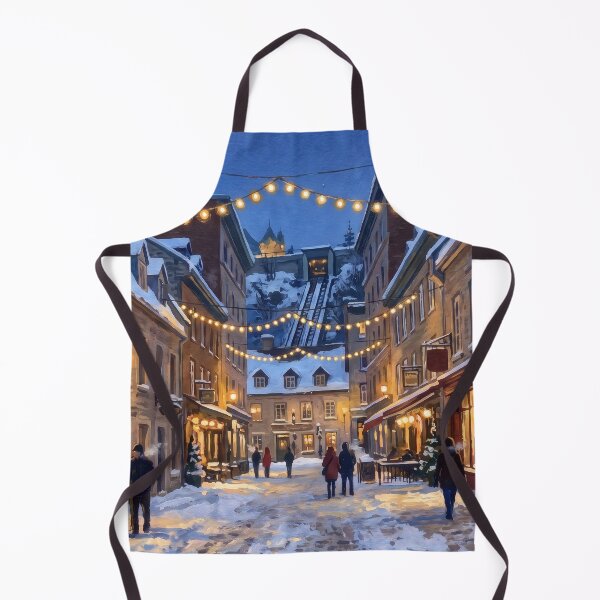 Item preview, Petit Champlain Street in Winter Snow designed and sold by RedPeaStudio.