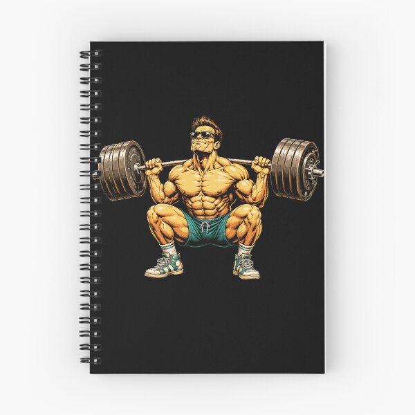 Item preview, fitness Aesthetic Weightlifter Squat Barbell Art designed and sold by ROUX-ART.