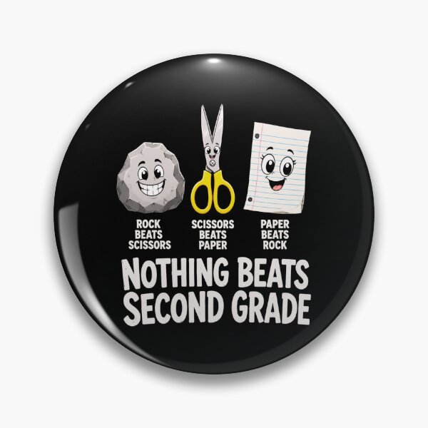 Item preview, Second Grade Rock Paper Scissors Classroom Humor designed and sold by ROUX-ART.