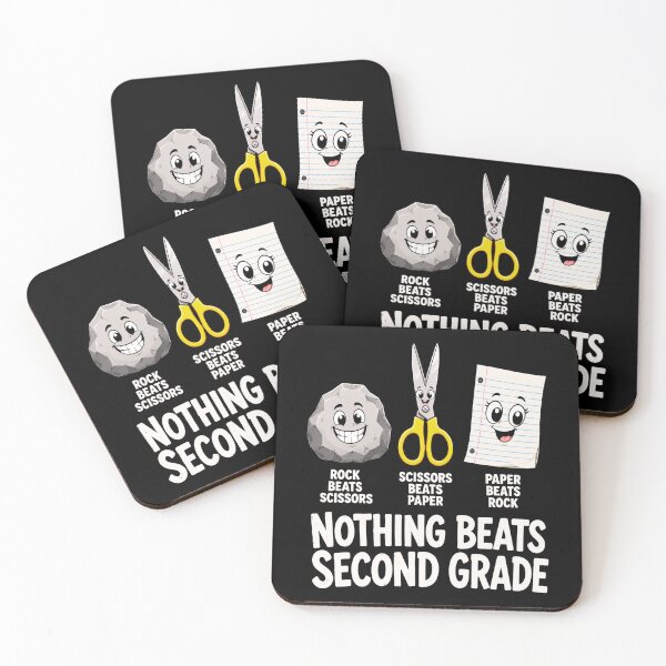 Item preview, Second Grade Rock Paper Scissors Classroom Humor designed and sold by ROUX-ART.