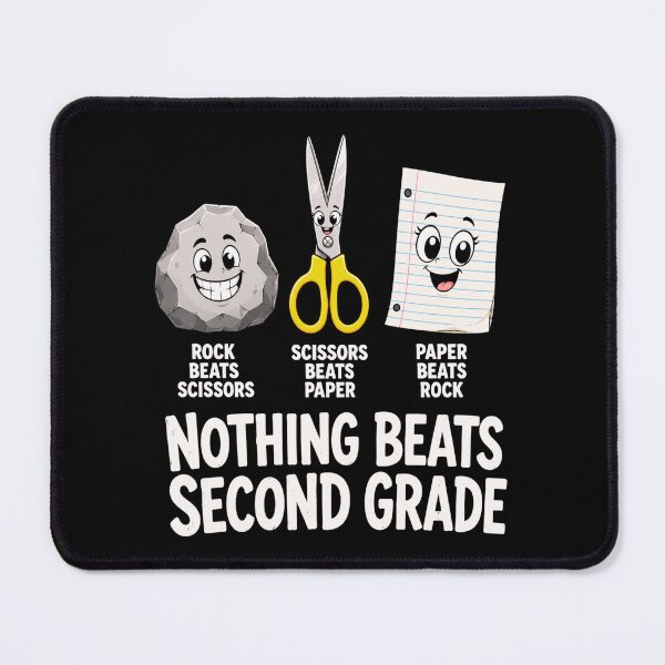 Item preview, Second Grade Rock Paper Scissors Classroom Humor designed and sold by ROUX-ART.