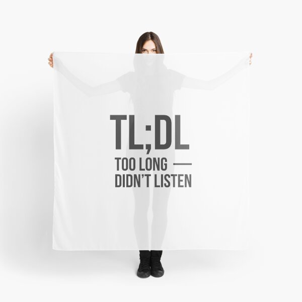Item preview, TL;DL Too long, didn't listen - For AI lovers designed and sold by GoMyms.